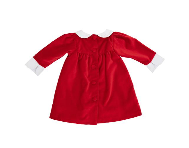 Patsy's Dinner Party Dress Velveteen | Richmond Red