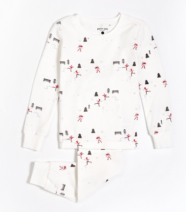 Holiday Skating Organic  PJ Set