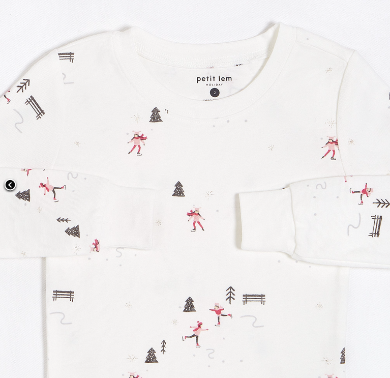 Holiday Skating Organic  PJ Set