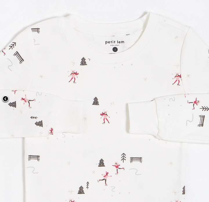 Holiday Skating Organic  PJ Set