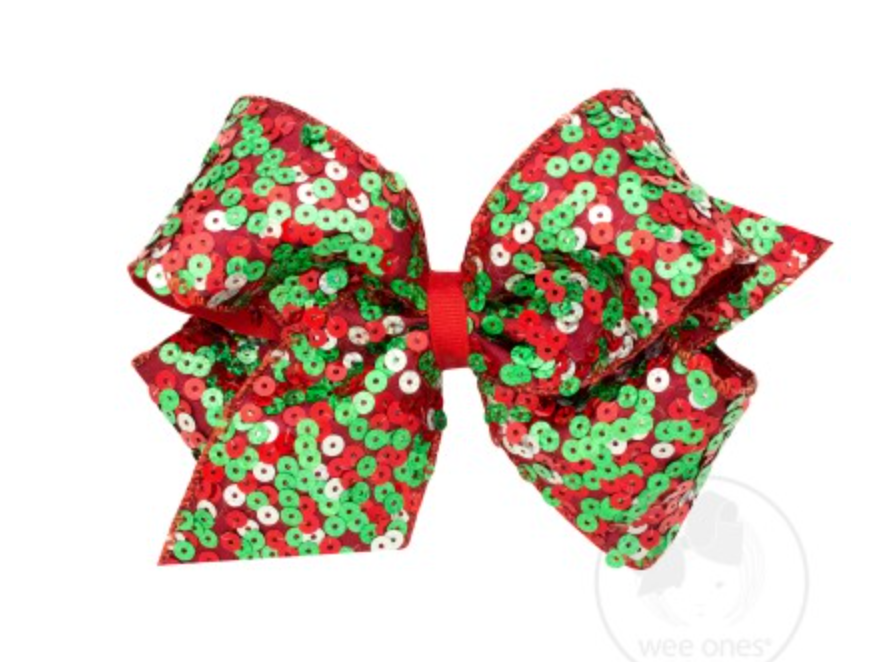 King Sequin Taffeta Bow