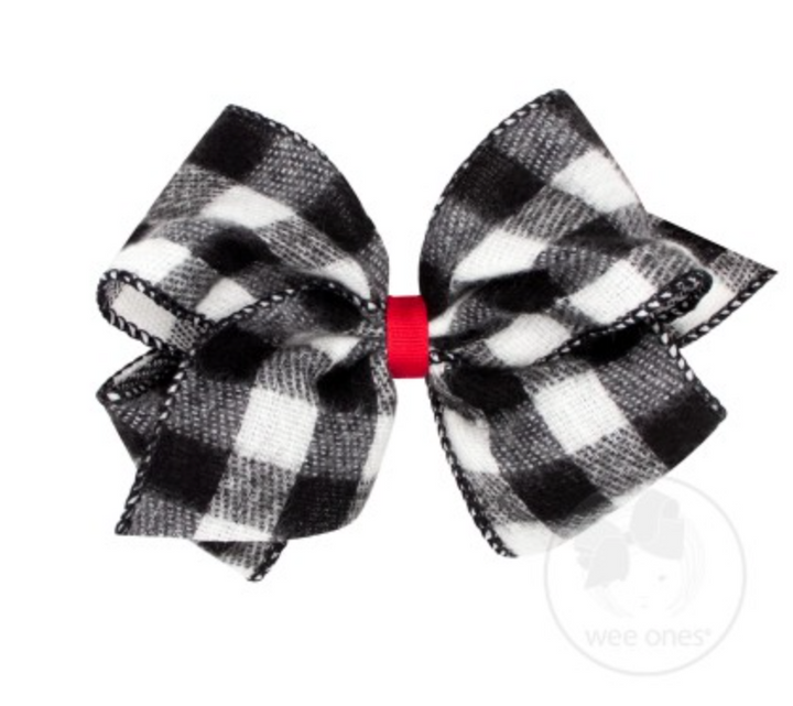 Mini King Plaid Christmas Bow