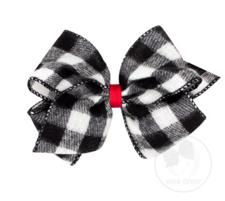 Mini King Plaid Christmas Bow