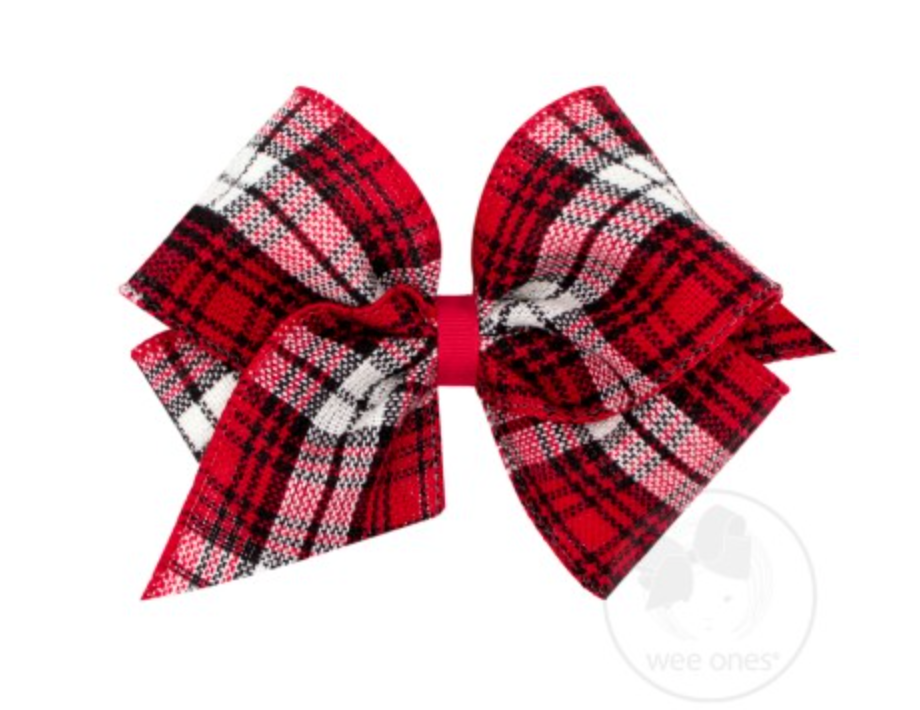Mini King Plaid Christmas Bow