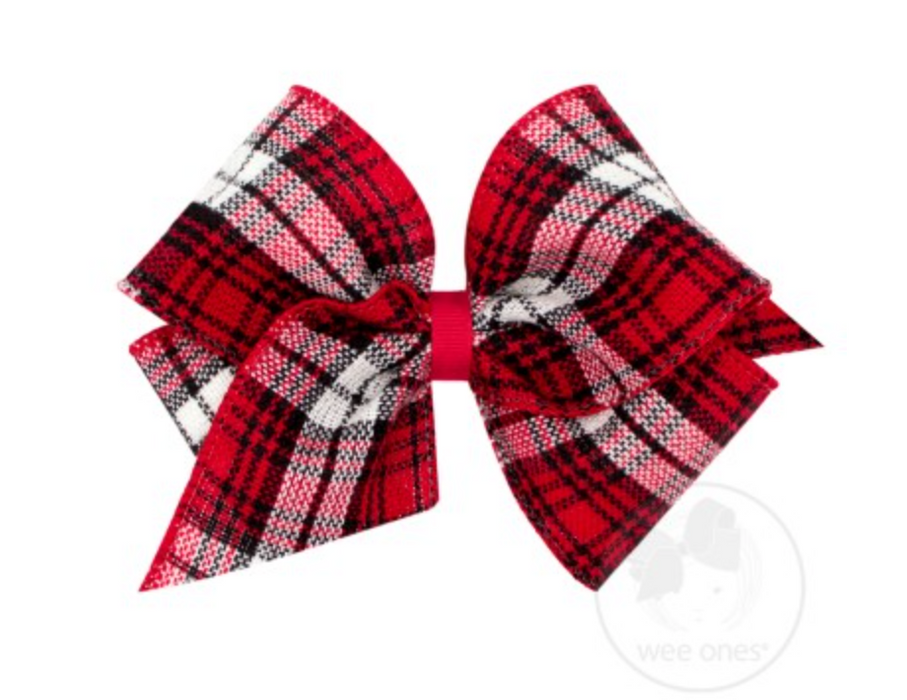 Mini King Plaid Christmas Bow
