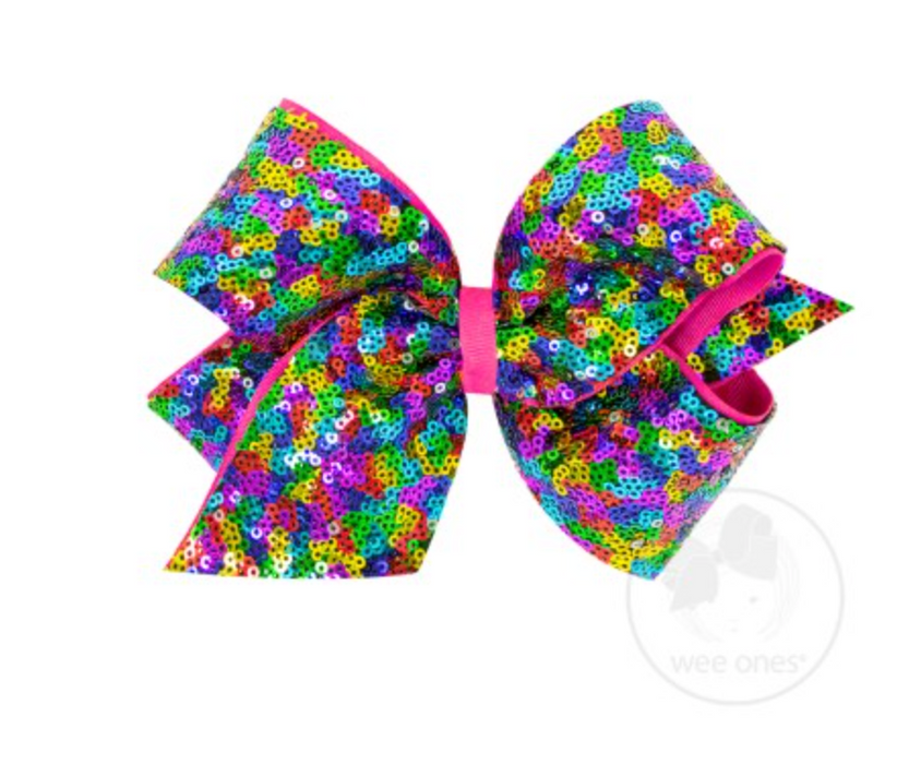 King Sequin Overlay Bow
