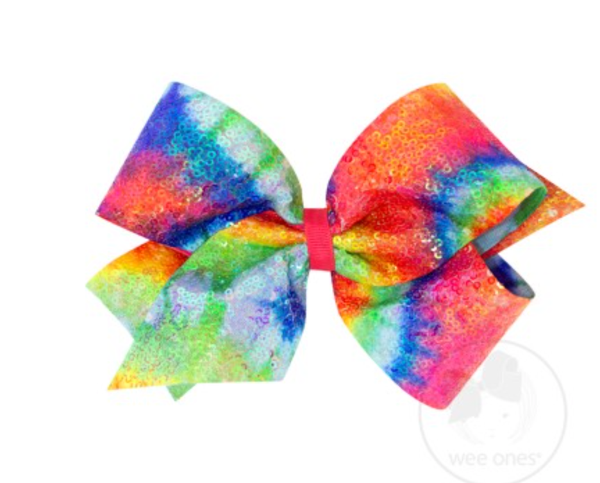 King Sequin Tie Dye Bow