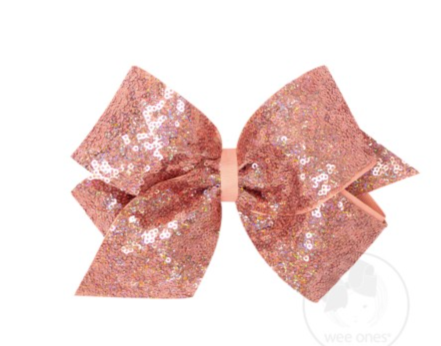 King Sequin Overlay Bow