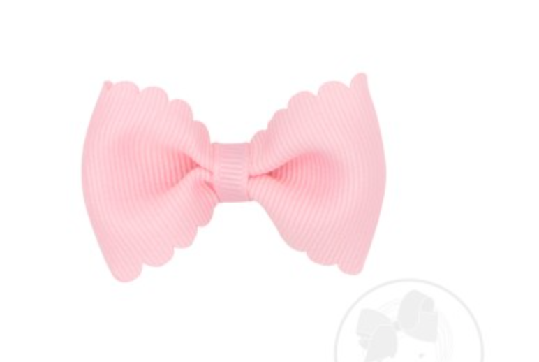Tiny Scalloped Edge Grosgrain Bow