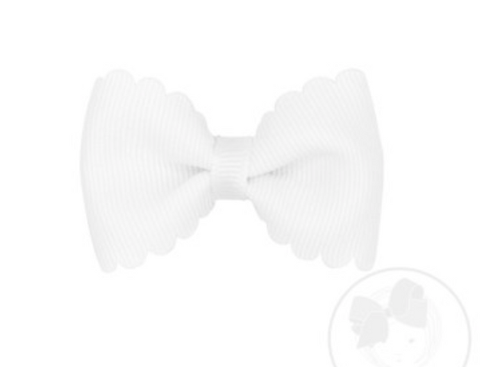 Tiny Scalloped Edge Grosgrain Bow