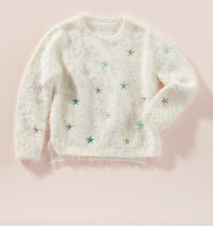 Fuzzy Star Sweater