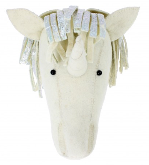 Unicorn Head with Silver Mane