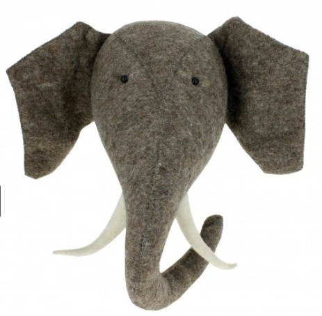 Elephant Head with Tusks