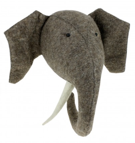 Elephant Head with Tusks