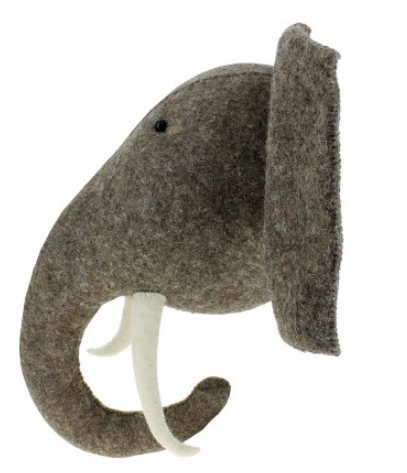 Elephant Head with Tusks