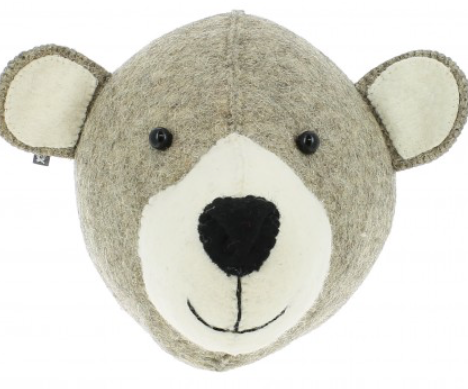 Mini Grey Bear Head