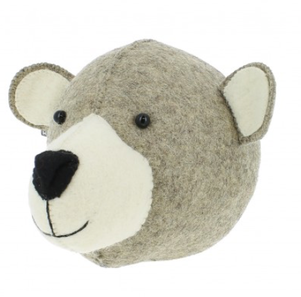 Mini Grey Bear Head