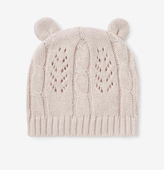 Blush Cable Leaf Hat