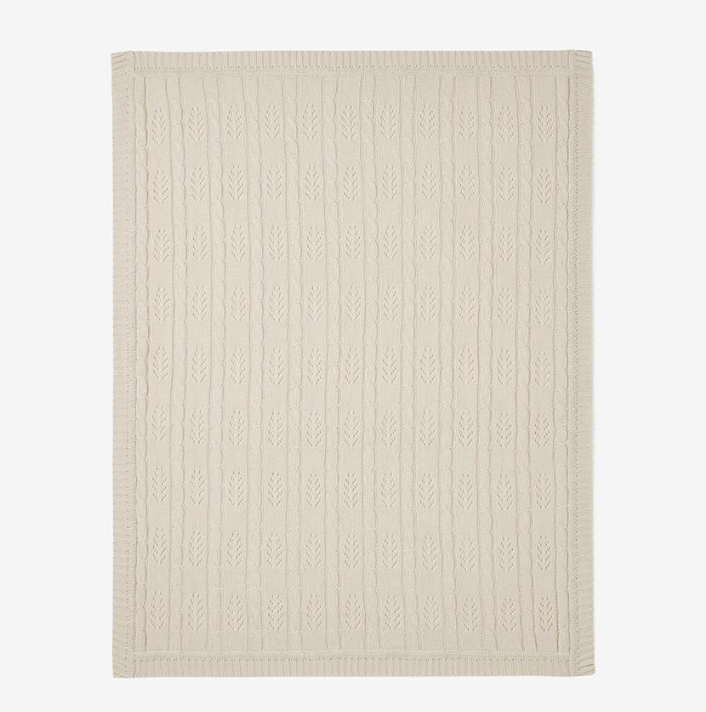 Wheat Cable Leaf Blanket