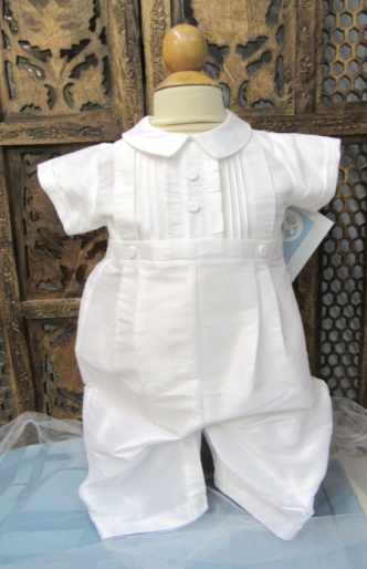 Elegant White Pintuck Romper | 74008L