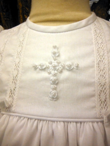 White Embroidered Cross Gown | 06563