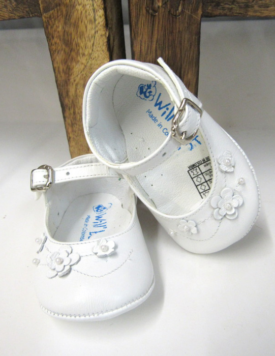 Soft Leather Baby Shoe with Flowers | 63179