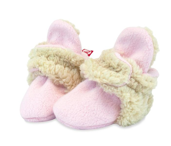 Cozie Furry Baby Bootie | Baby Pink