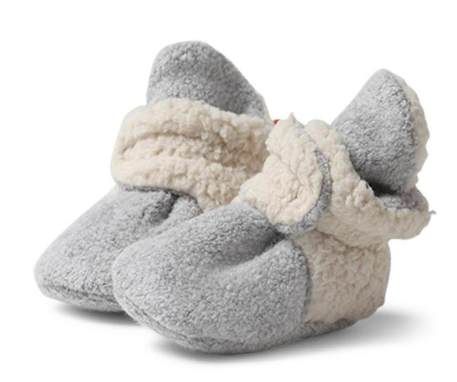 Cozie Furry Baby Bootie | Heather Gray