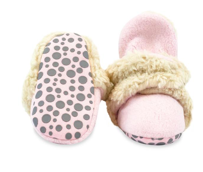 Cozie Furry Baby Bootie | Baby Pink