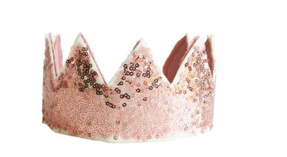 Rose Gold Sequin Crown