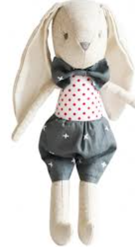 Linen Baby Loui Toy Grey/Red