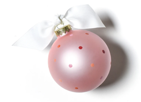 It's A Girl Glass Ornament