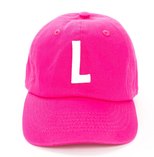 Hot Pink Letter Baseball Hat (Toddler: 1-4 Years)