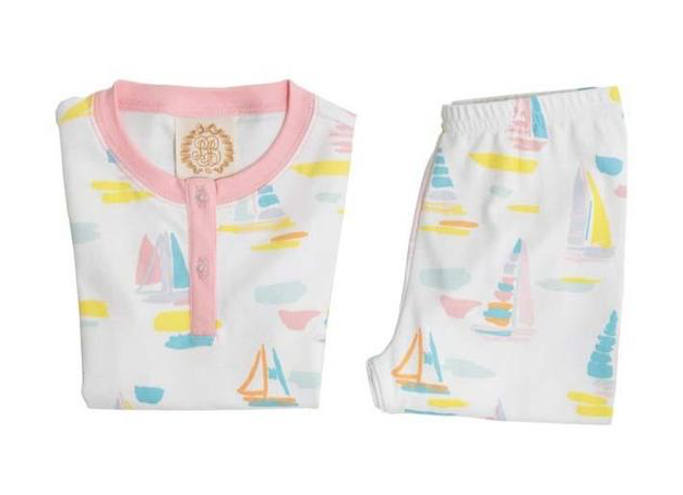 Sara Jane's Short Sleeve Set | Sandyport Sailboat | Sandpearl Pink