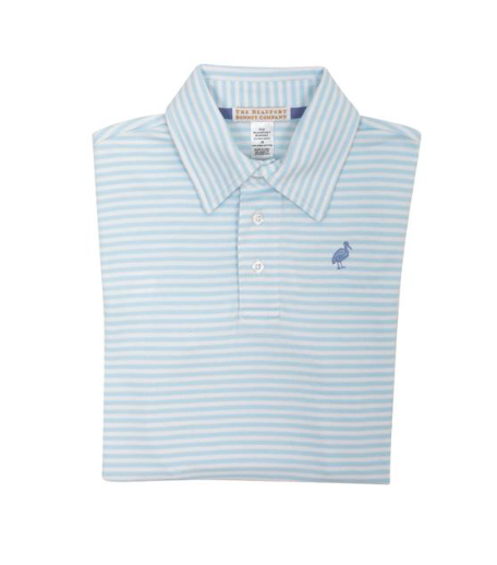 Prim and Proper Polo | Buckhead Blue Micro Stripe