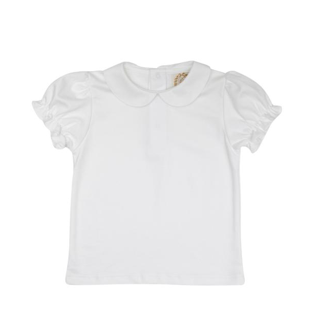 Maude's Peter Pan Short Sleeve | Pima Worth Avenue White