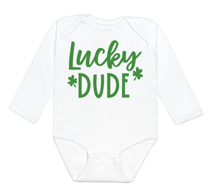 Lucky Dude Long Sleeve Bodysuit
