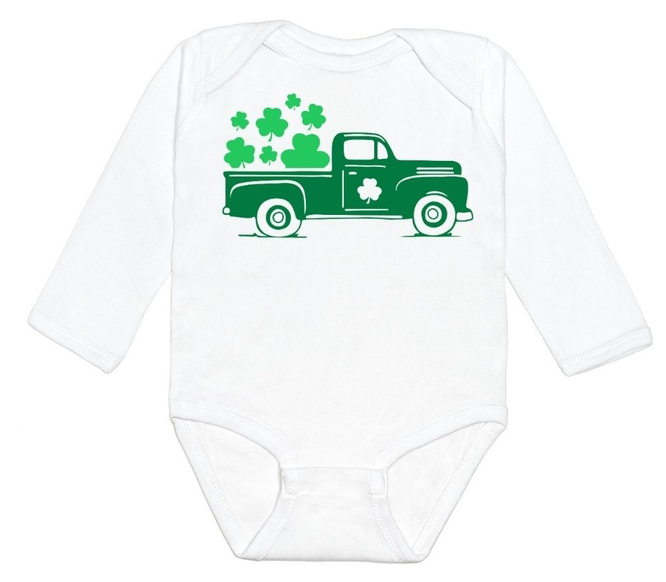 Shamrock Truck Long Sleeve Bodysuit