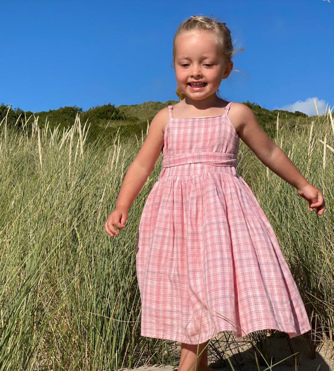 Jennie Dress | Coral Check