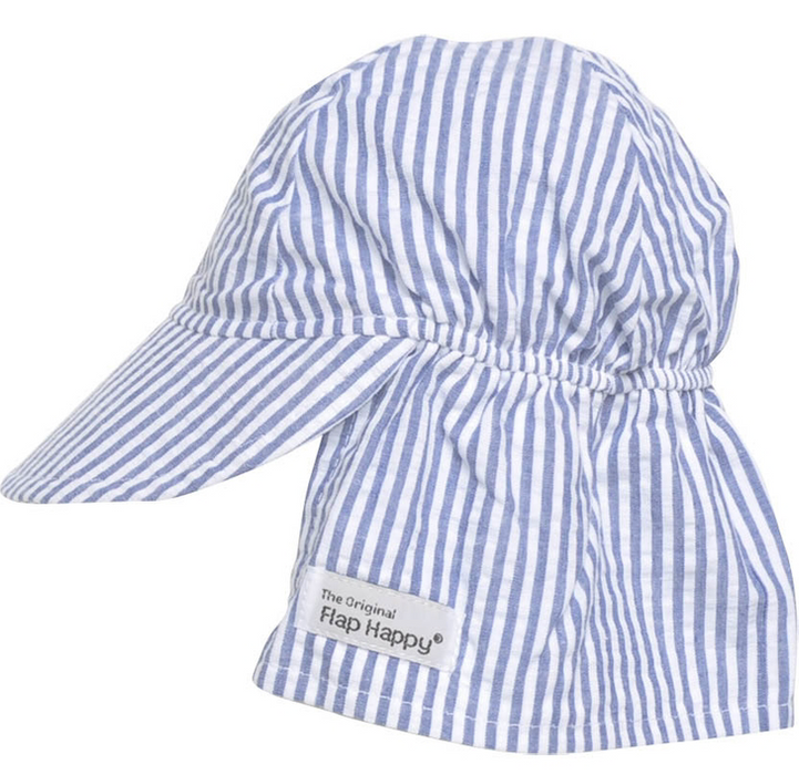 Original Flap Hat | Chambray Stripe Seersucker