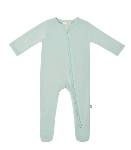 Kyte Zippered Footie | Sage