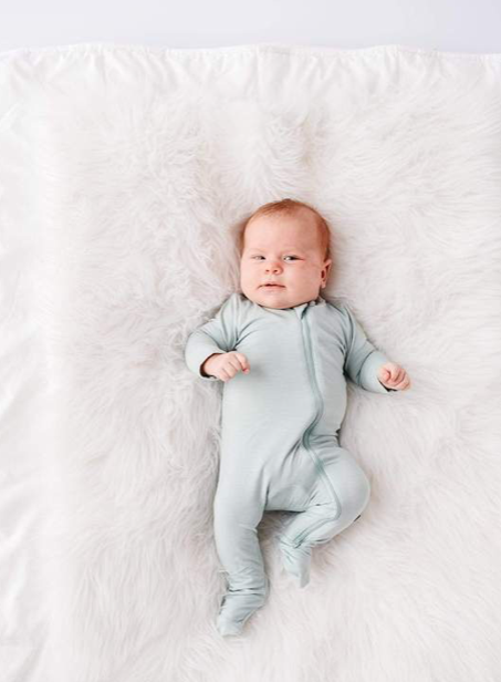 Kyte Zippered Footie | Sage
