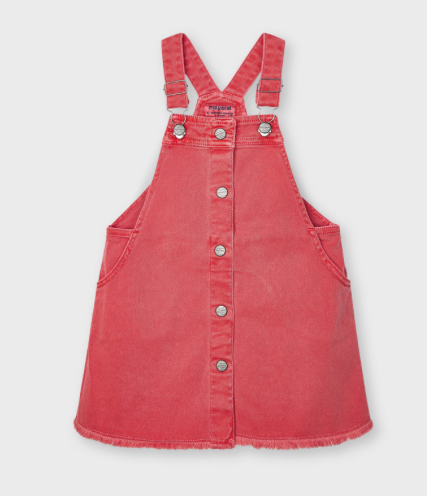 Twill Overall Skirt | Coral | 3910