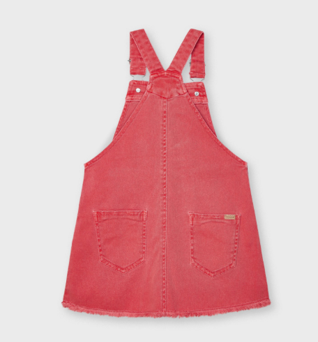 Twill Overall Skirt | Coral | 3910