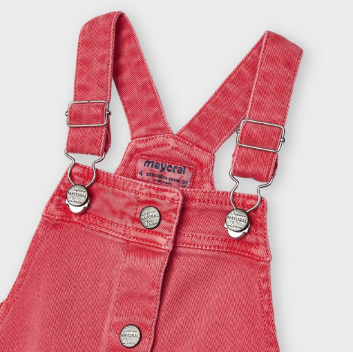 Twill Overall Skirt | Coral | 3910