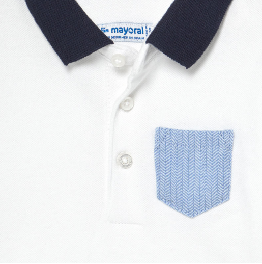 Short Sleeved Polo | White | 1103