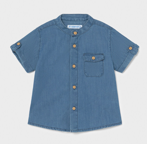 Short Sleeved Denim Shirt | 1116