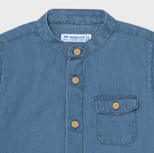 Short Sleeved Denim Shirt | 1116