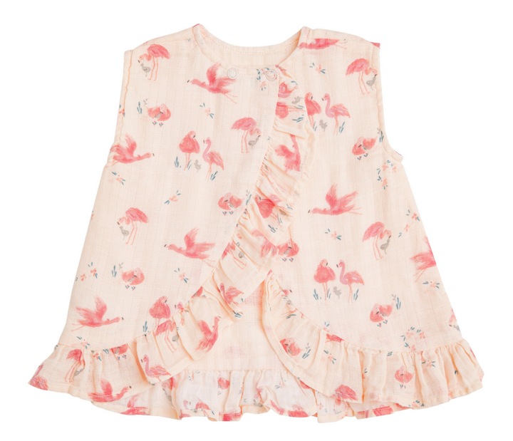 Flamingo Ruffle Top and Bloomer Set