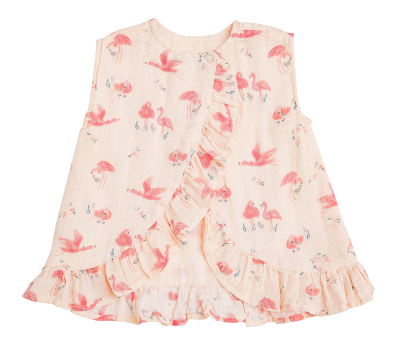 Flamingo Ruffle Top and Bloomer Set